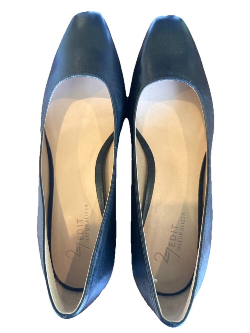 Naturalizer 27 Edit Square Toe Florence Heel Pumps Black Leather Sz 8W NWT - Picture 6 of 6